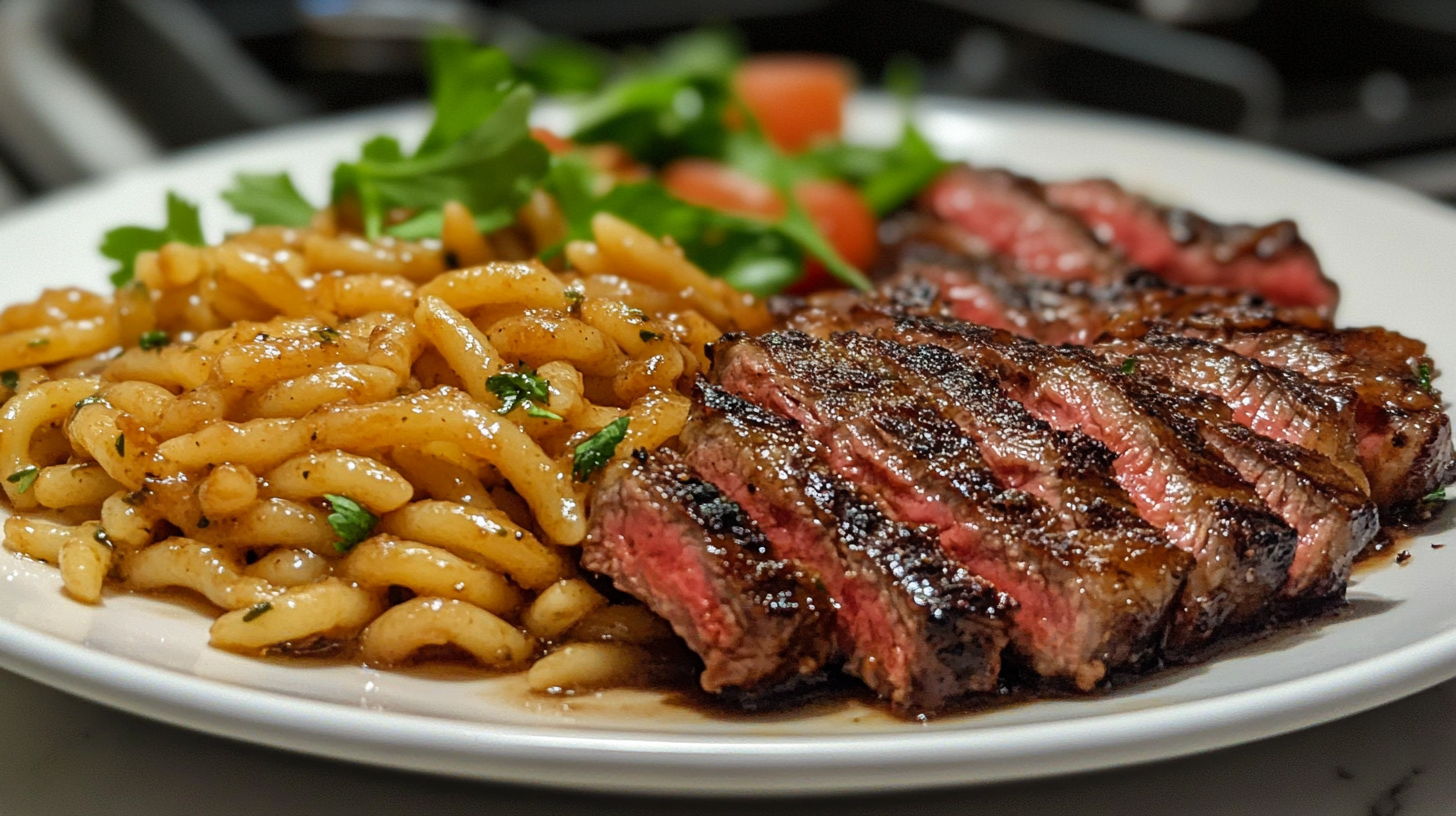 Best Sticky Honey Garlic Steak and Rotini