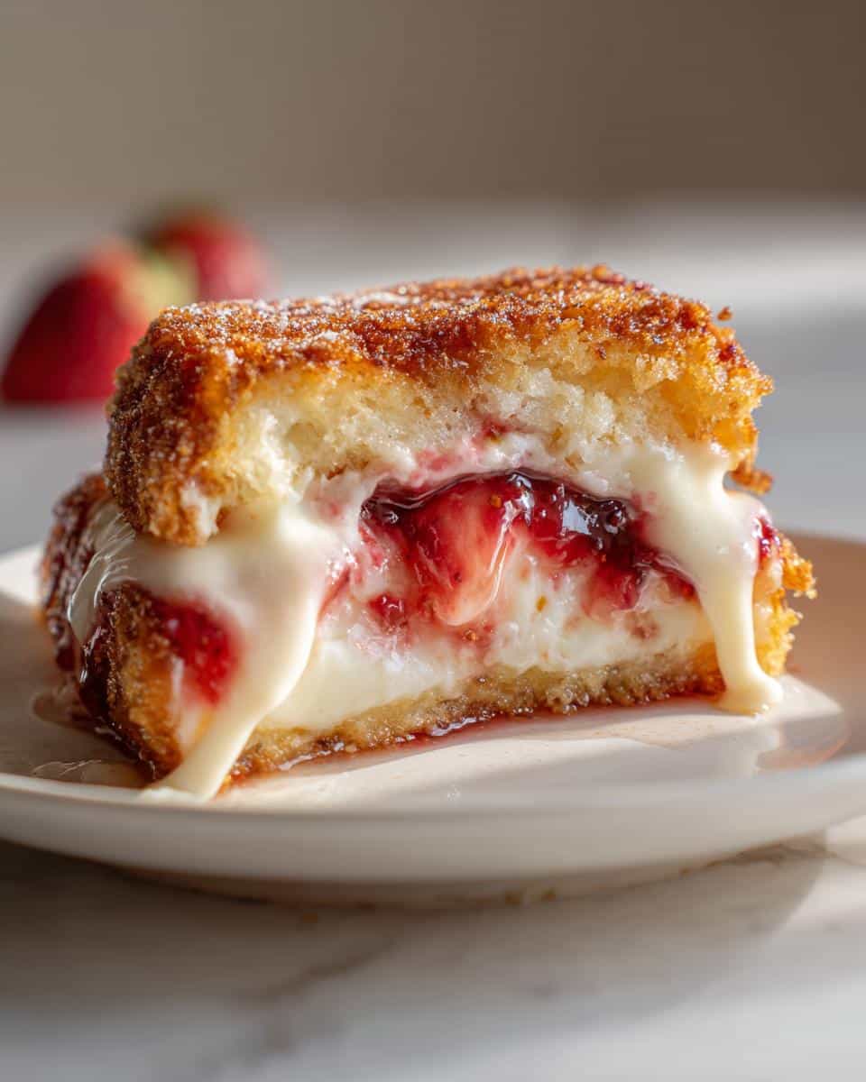 Fried Strawberry Cheesecake Sandwiches - detail 1