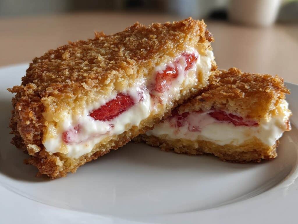 Fried Strawberry Cheesecake Sandwiches