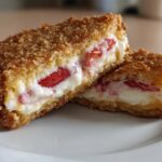 Fried Strawberry Cheesecake Sandwiches