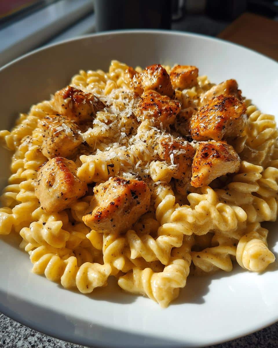 Garlic Butter Chicken Bites & Spicy Cajun Alfredo Twisted Pasta - detail 1