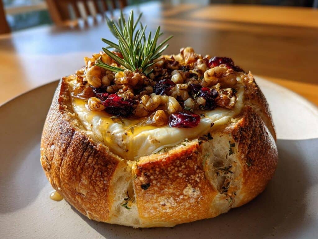 Baked Brie in Bread Bowl