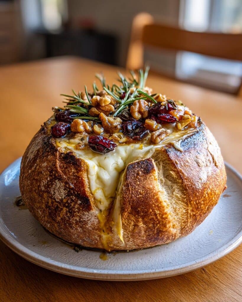 Baked Brie in Bread Bowl