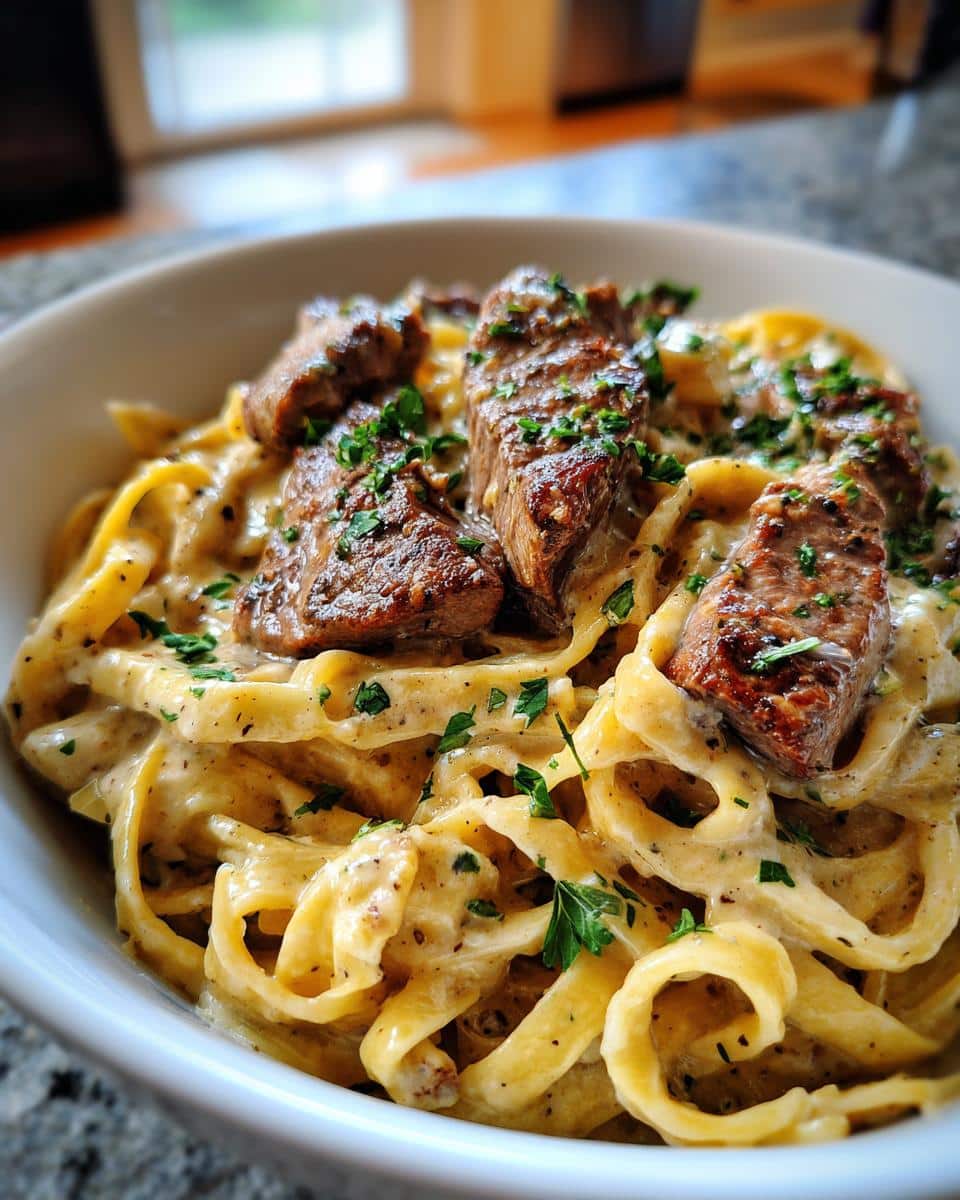 Creamy Cajun Beef Alfredo - detail 1