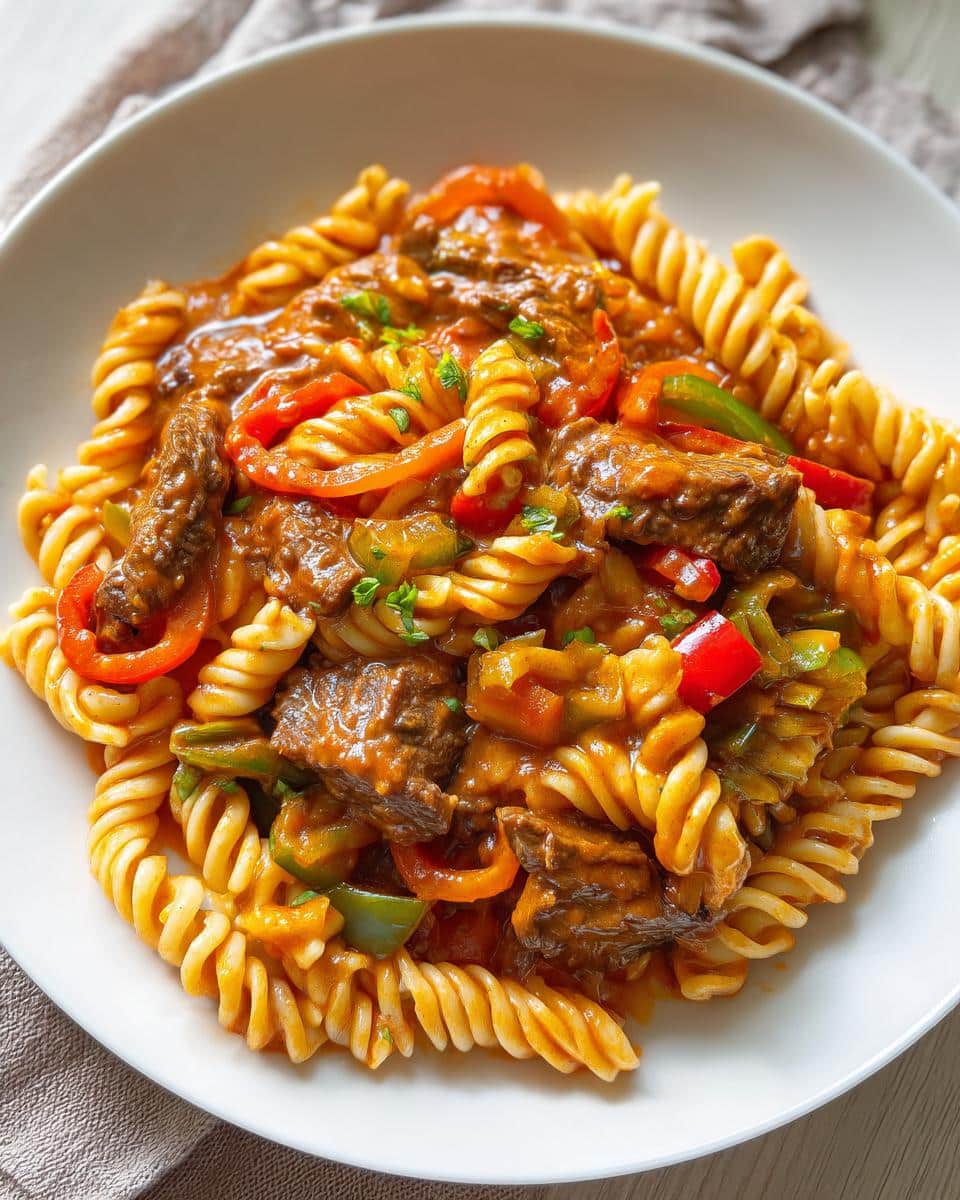 Creamy Cajun Beef and Rotini Delight - detail 1