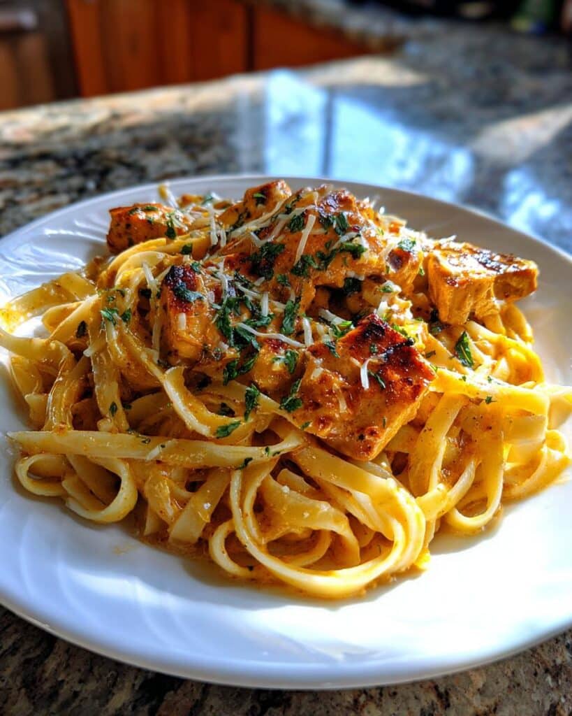 Creamy Cowboy Butter Chicken Linguine