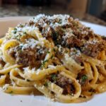 Creamy Garlic Beef Pasta