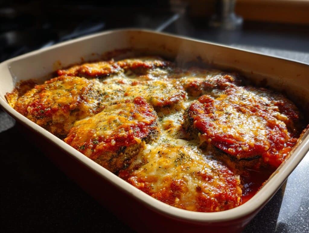 Crispy Baked Eggplant Parmesan