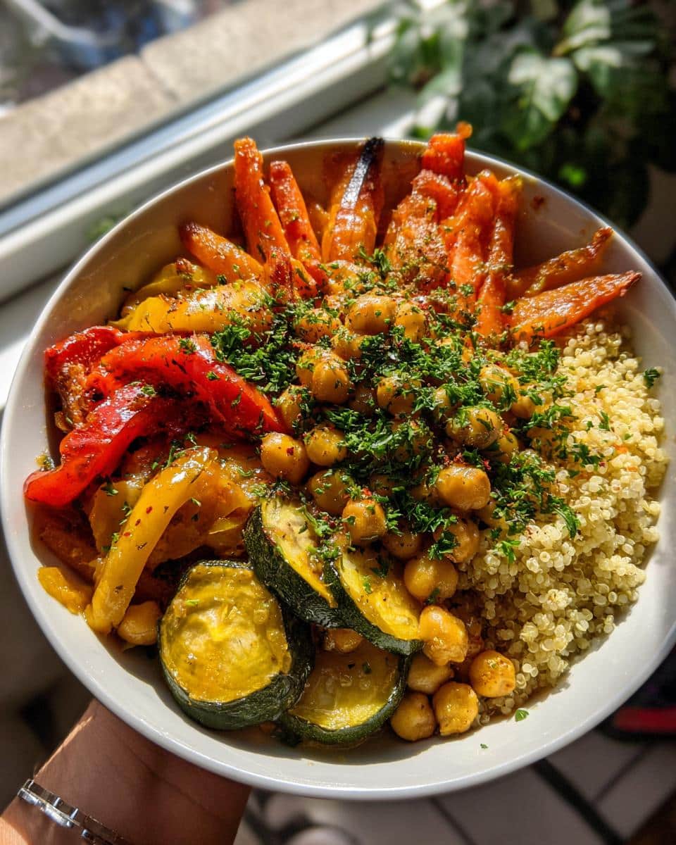Easy Roasted Veggie & Chickpea Bowls - detail 2