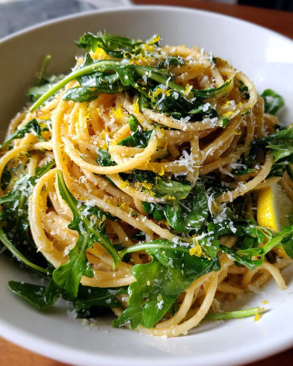 Lemon Arugula Pasta Salad - detail 1