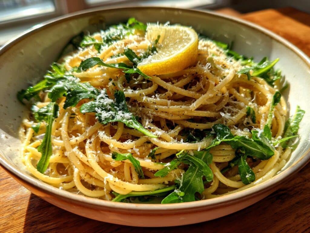 Lemon Arugula Pasta Salad