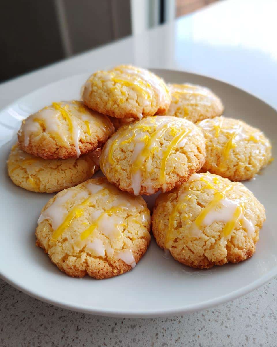 Lemon glaze cookies - detail 1