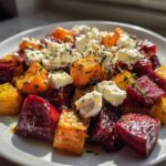 Roasted Beets and Sweet Potatoes with Feta