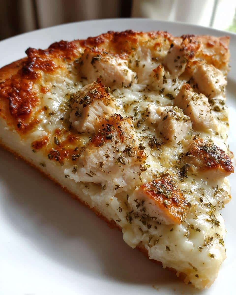 Roasted Garlic White Chicken Pizza - detail 1