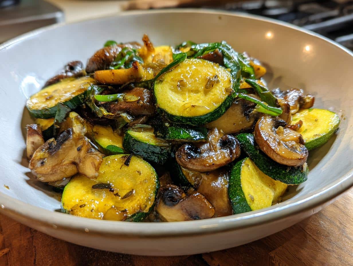 Skillet Zucchini and Mushrooms