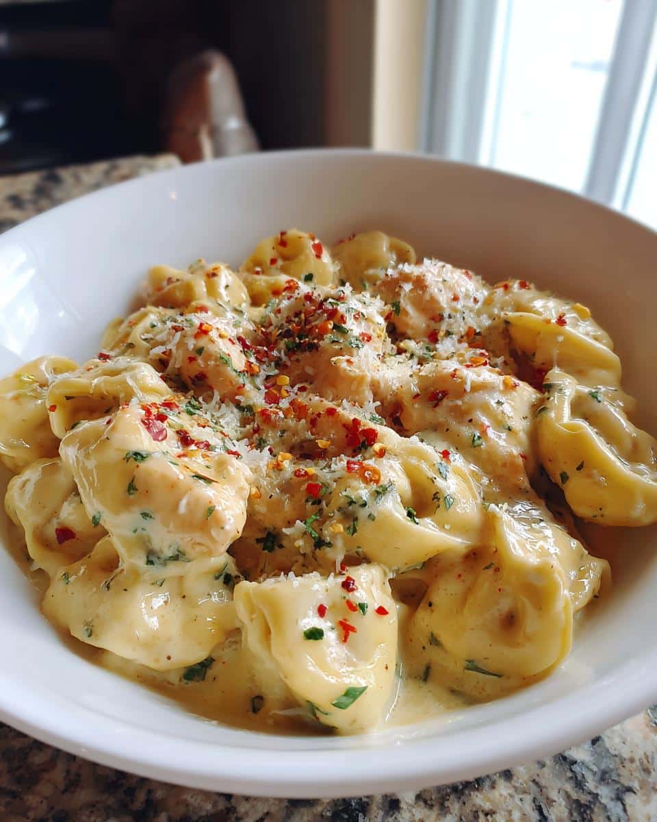 Spicy Garlic Chicken Tortellini in Cheesy Alfredo Cream - detail 3