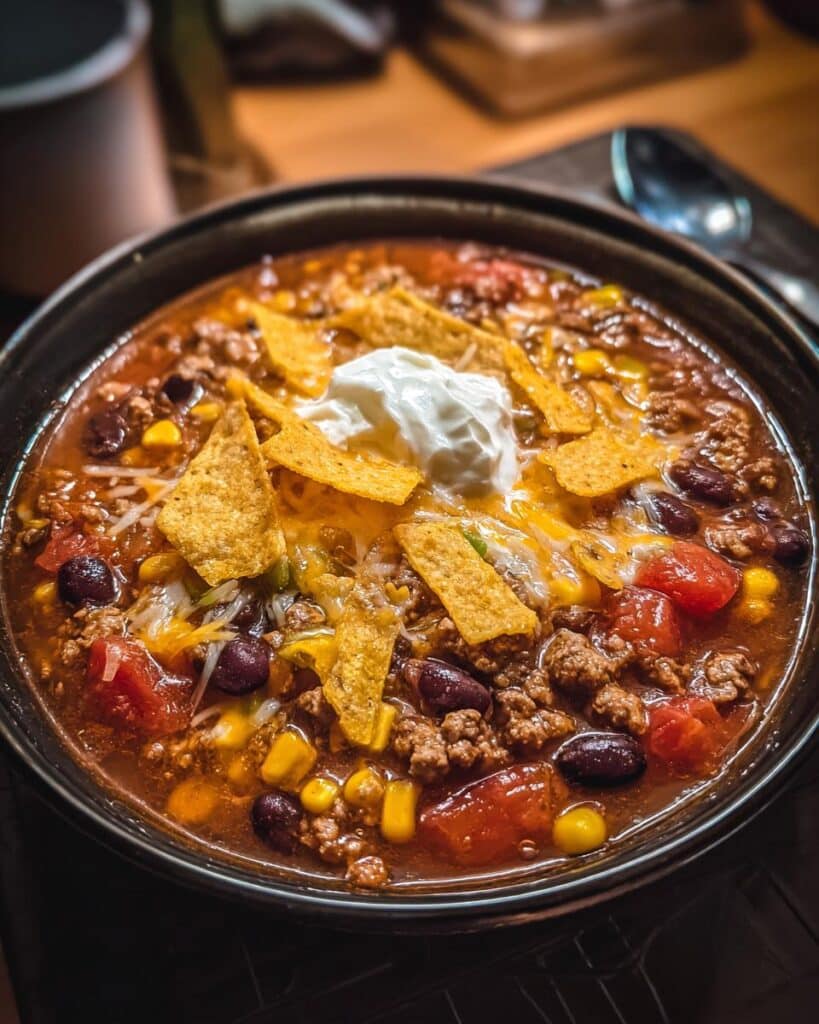 Stovetop Taco Soup Hearty and Flavorful Stovetop Taco Soup