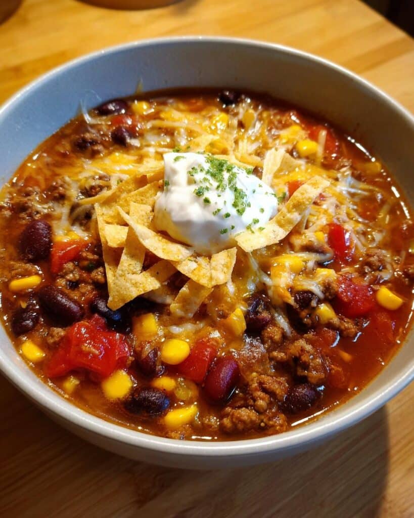 Stovetop Taco Soup Hearty and Flavorful Stovetop Taco Soup