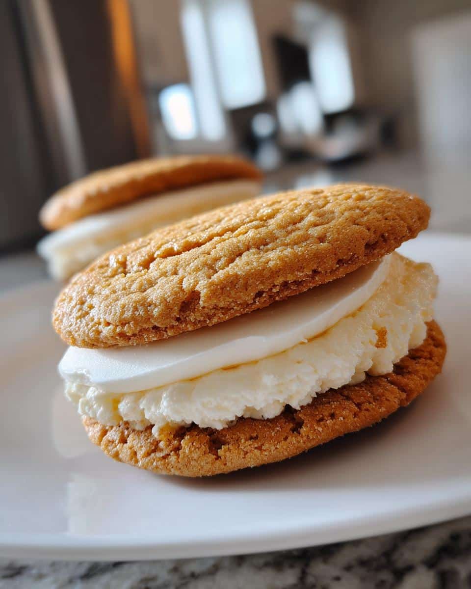 Vanilla cream sandwich cookies - detail 2