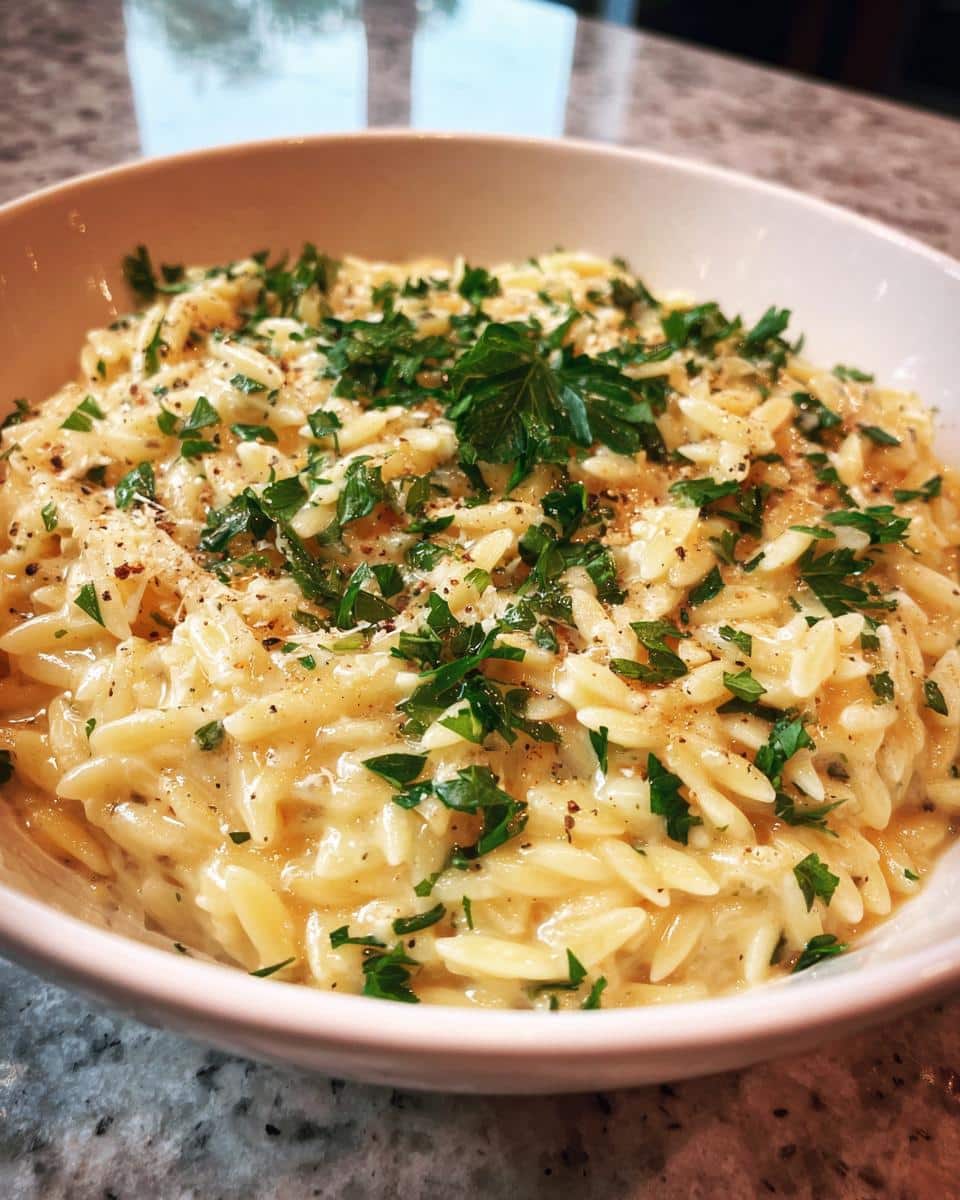 Garlic Parmesan Creamy Orzo - detail 2