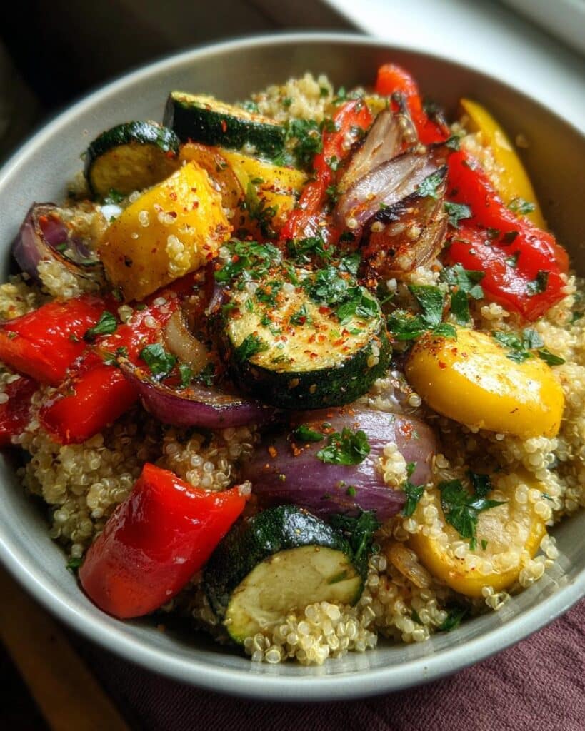 Healthy Quinoa Salad with Roasted Vegetables