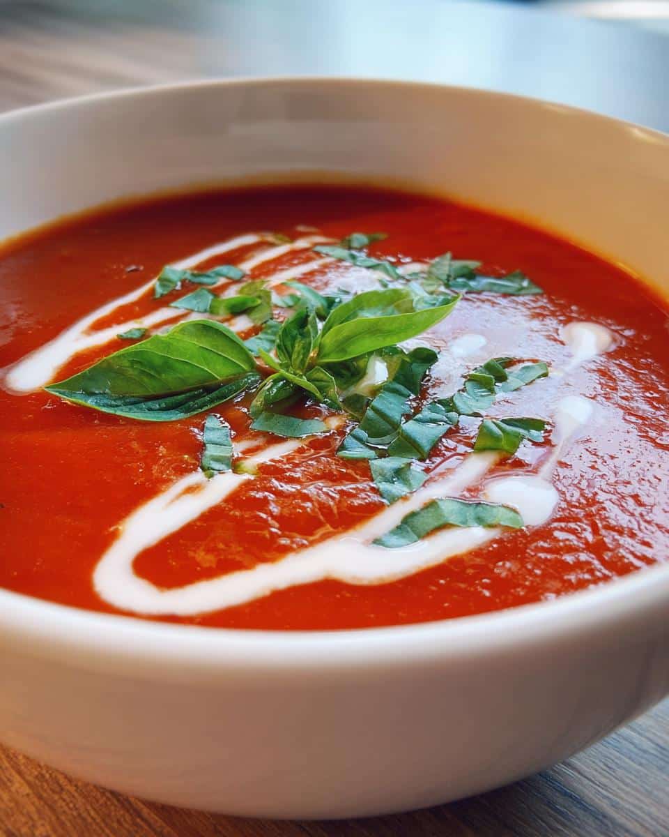 Homemade Tomato Basil Soup - detail 1