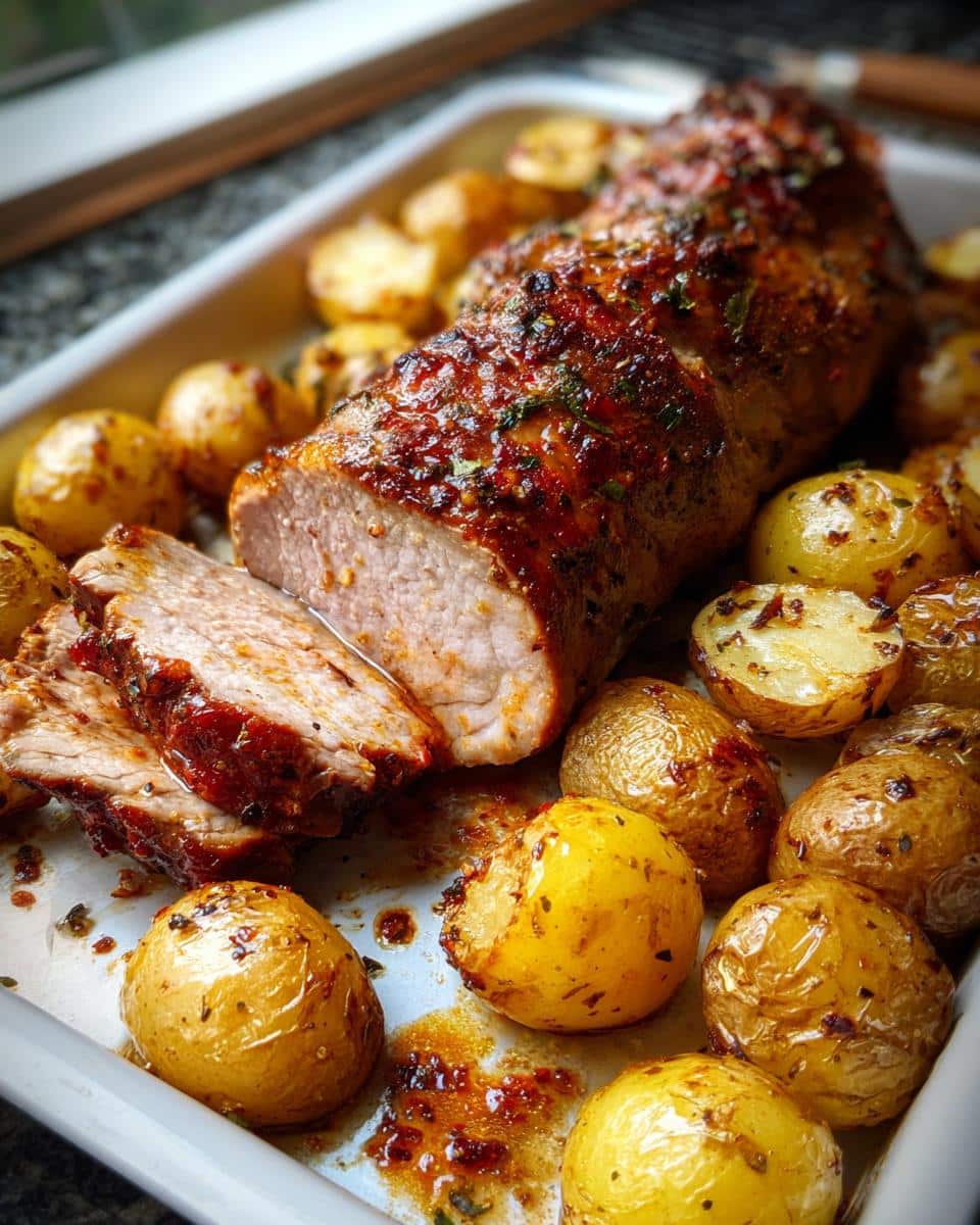 Sheet Pan Pork Tenderloin and Potatoes - detail 1