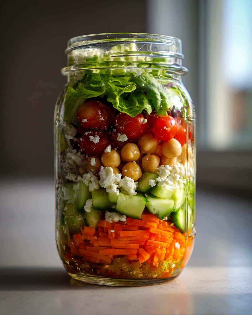 Simple Salad-in-a-Jar Lunch - detail 2