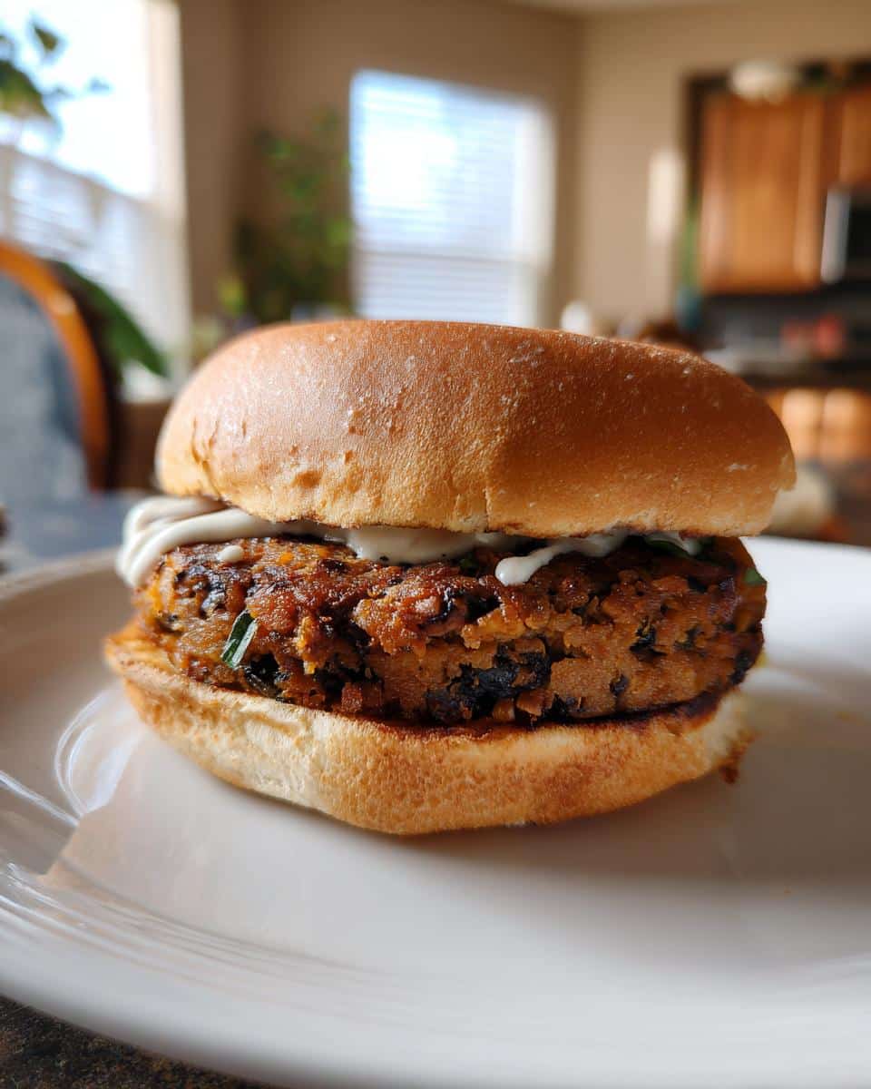 Vegan Black Bean Burgers - detail 1