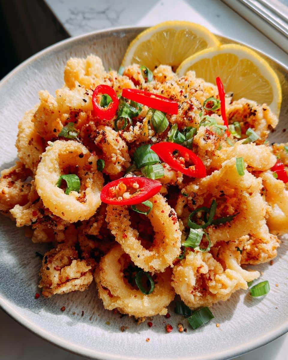 Air Fryer Salt and Pepper Calamari - detail 2