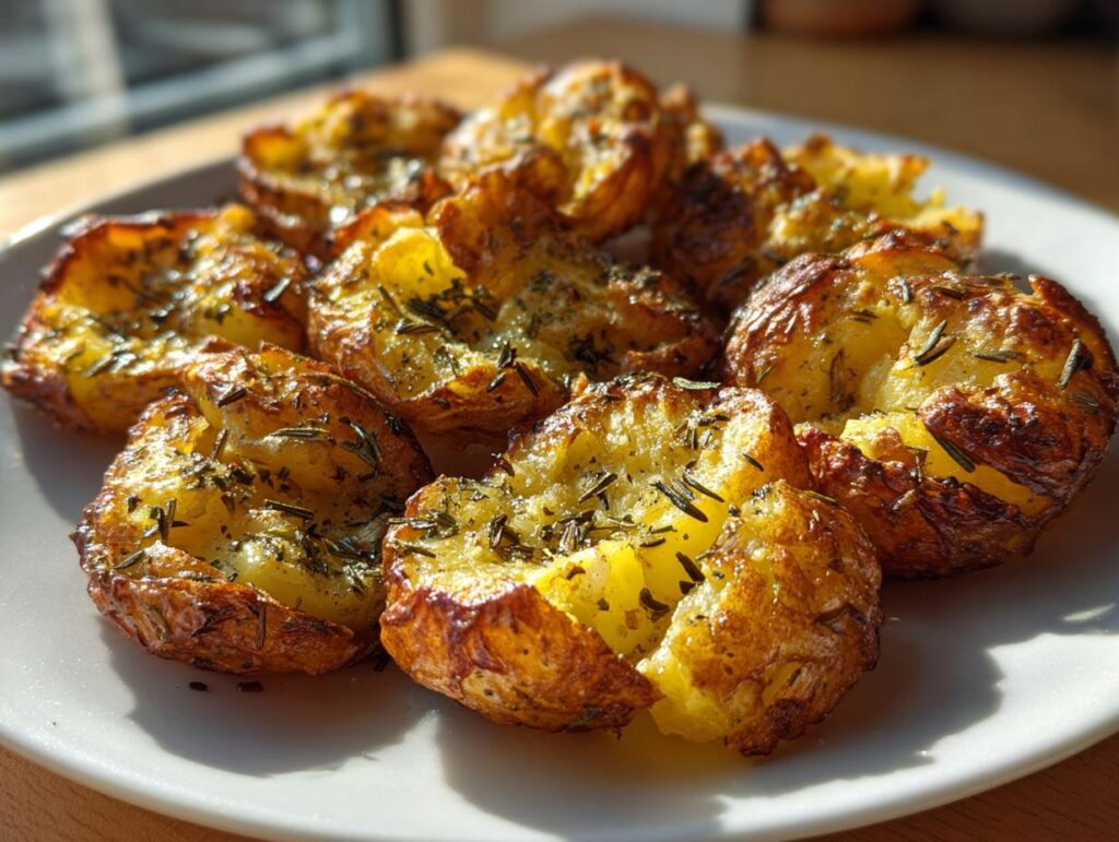 Crispy Smashed Potatoes with Rosemary
