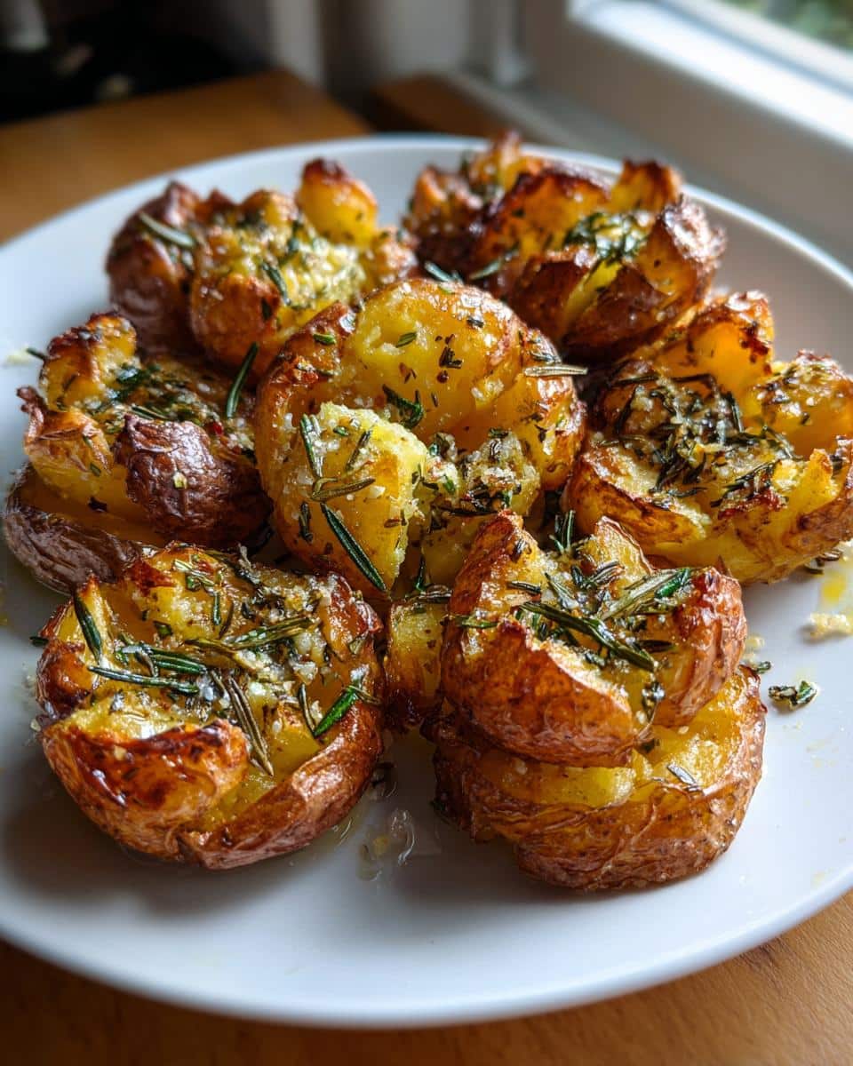 Crispy Smashed Potatoes with Rosemary - detail 2