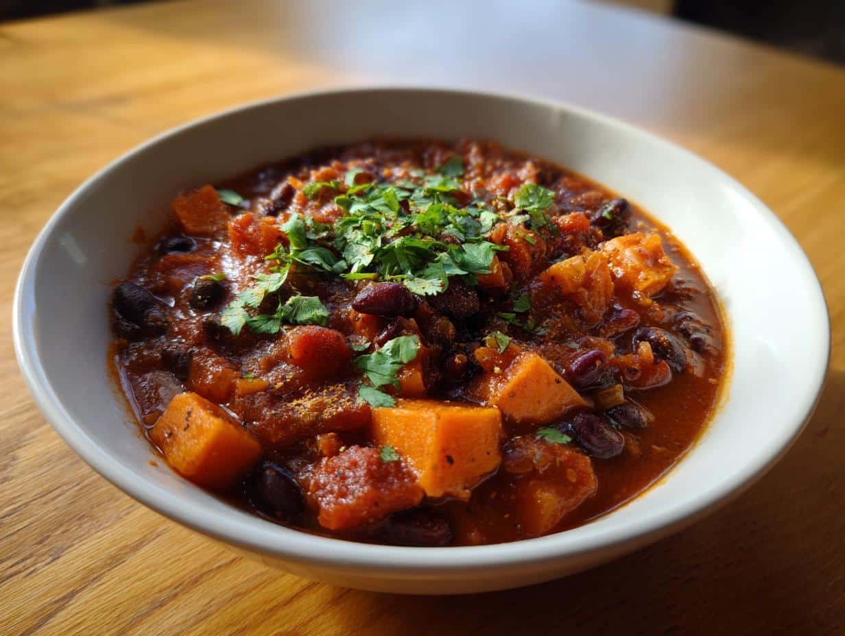 Easy Vegetarian Chili with Sweet Potatoes Sweet