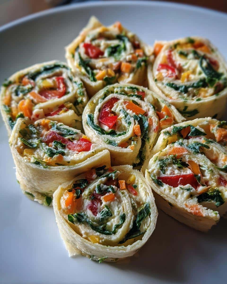 Festive Veggie Pinwheels - detail 1