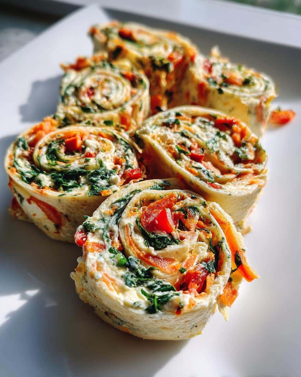 Festive Veggie Pinwheels - detail 2