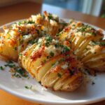 Garlic Parmesan Hasselback Potatoes