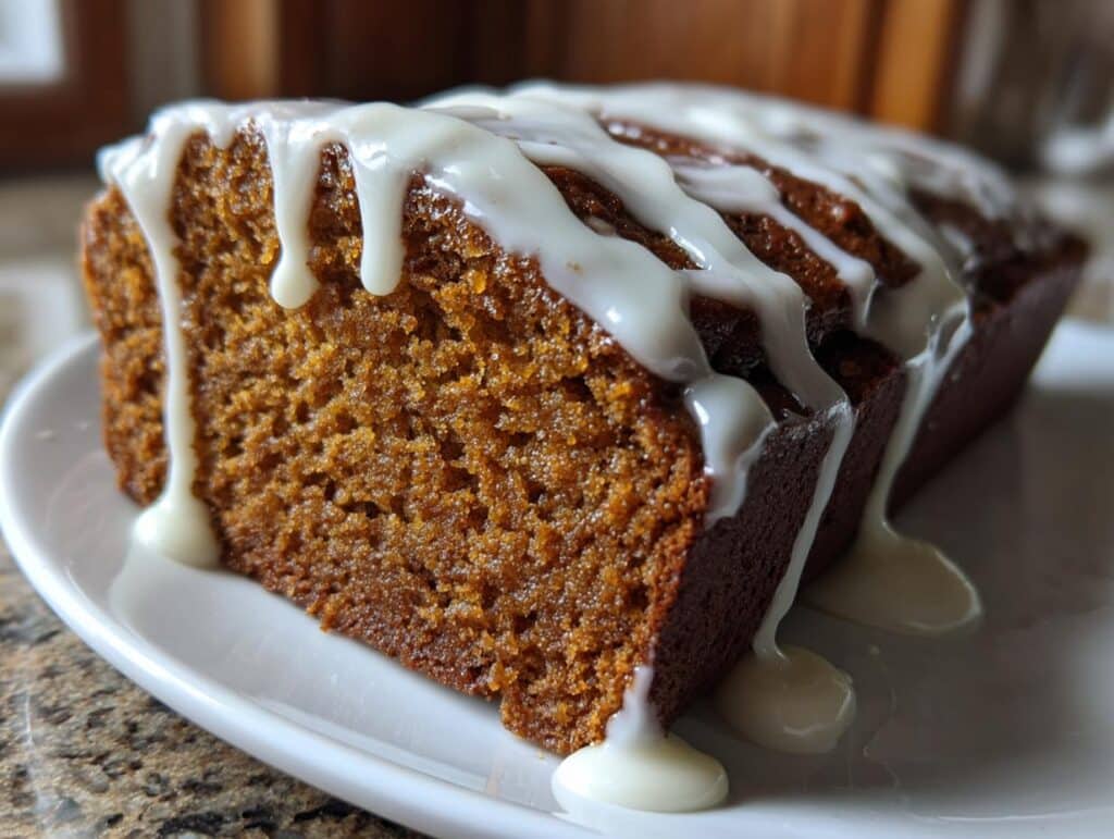 Gingerbread Loaf with Cream Cheese Glaze