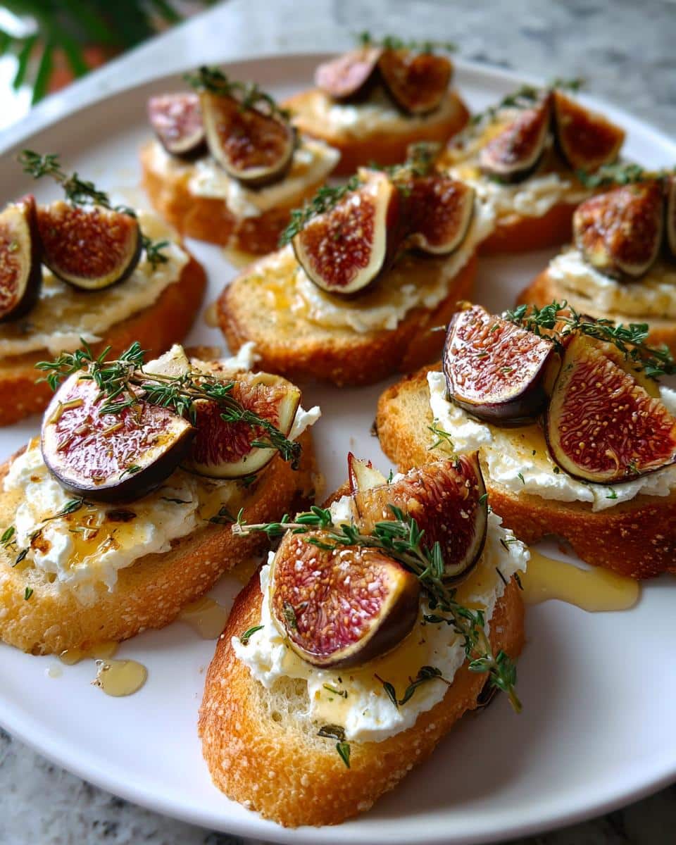 Goat Cheese and Fig Crostini - detail 2