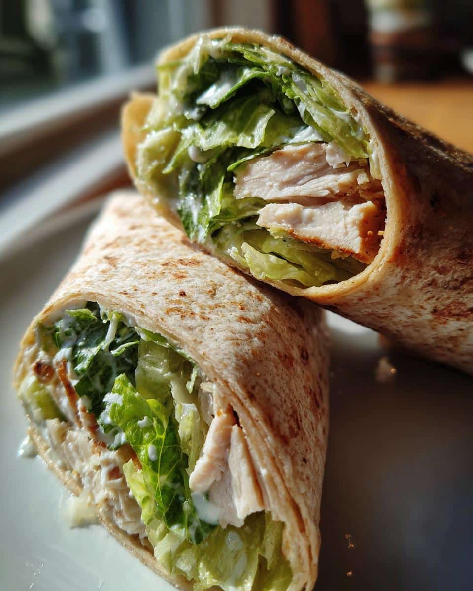 Healthy Chicken Caesar Wraps (No Mayo) - detail 1