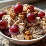 Healthy Chicken Salad with Grapes and Walnuts