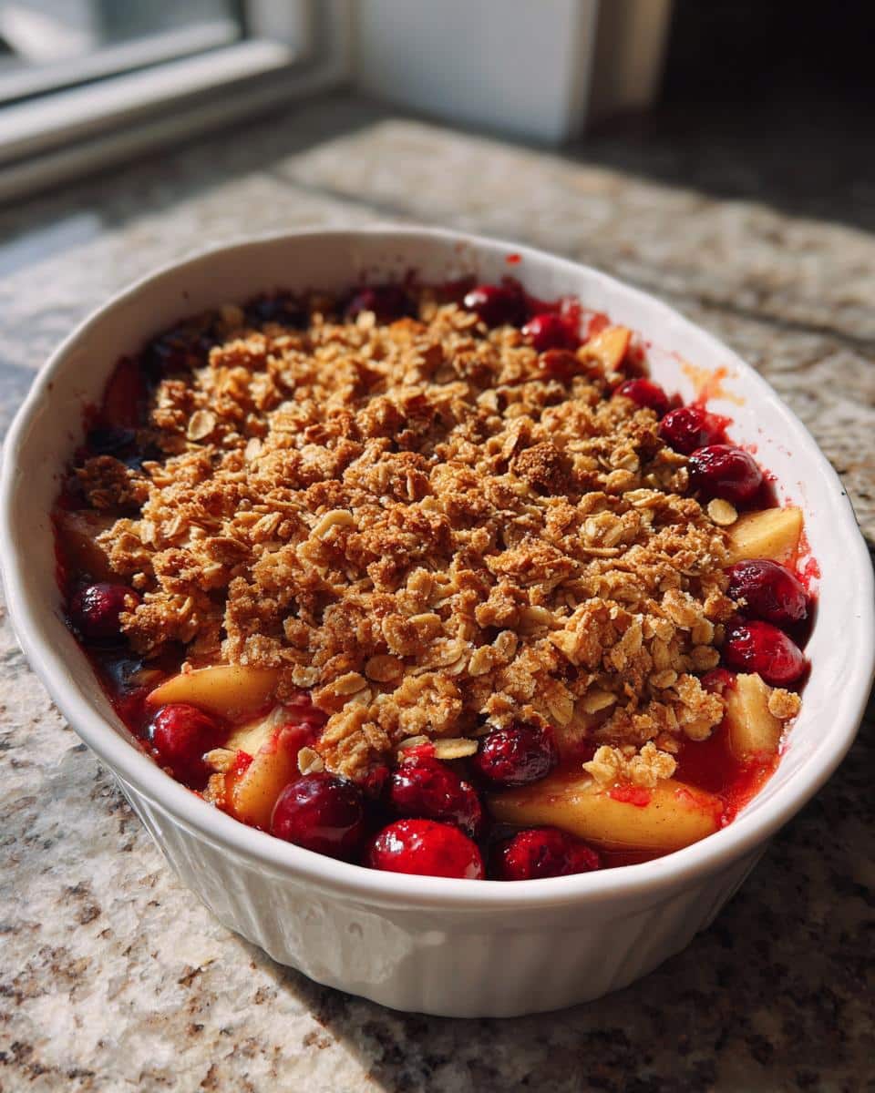 Holiday Spiced Cranberry & Apple Crisp - detail 1