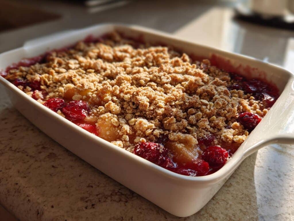 Holiday Spiced Cranberry & Apple Crisp