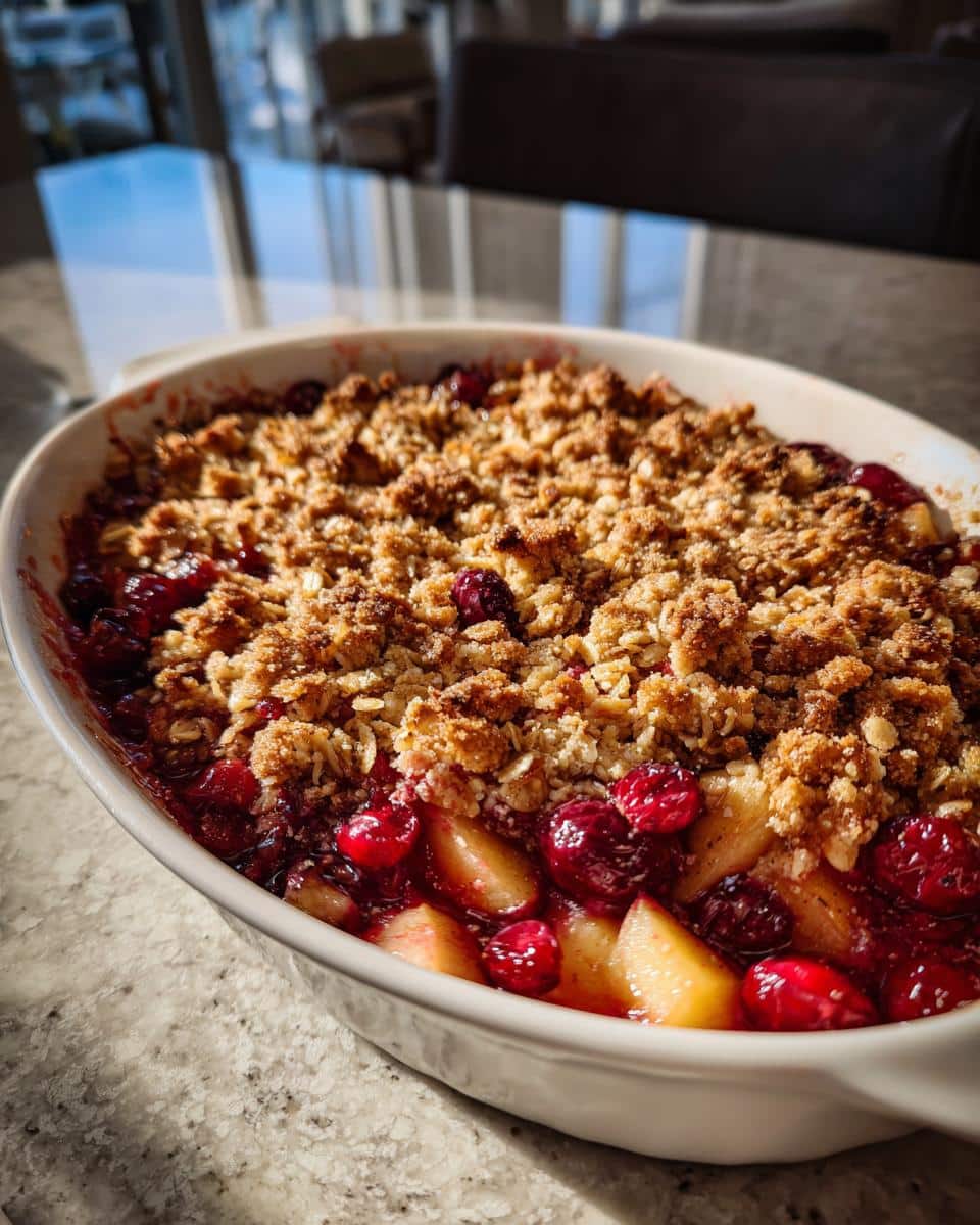 Holiday Spiced Cranberry & Apple Crisp - detail 2