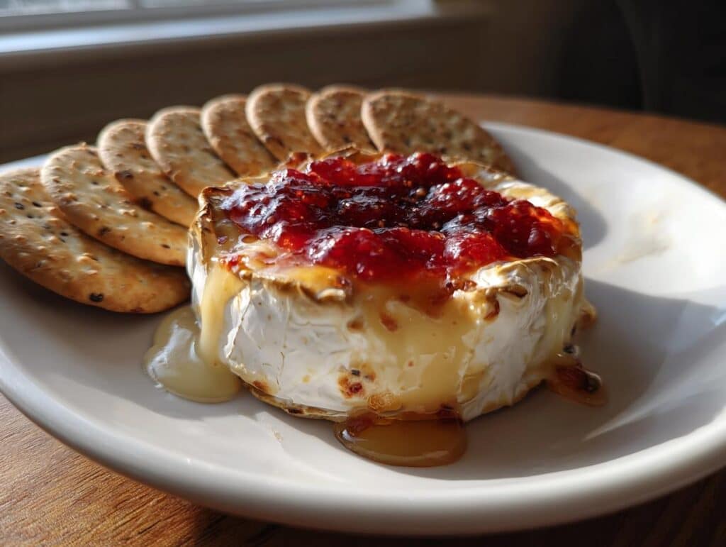 Last-Minute Baked Brie with Jam