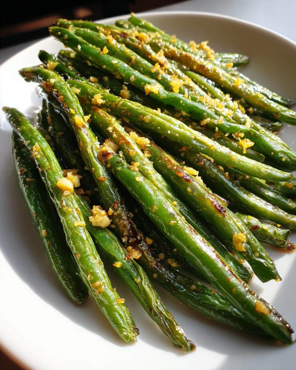 Lemon Garlic Roasted Green Beans - detail 2