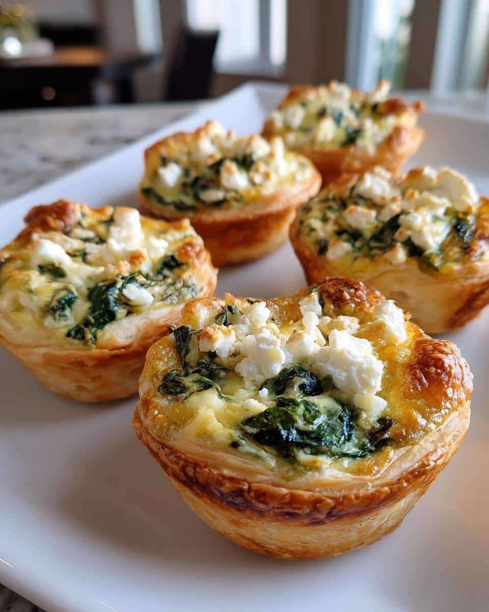 Mini Spinach and Feta Quiche Appetizers - detail 1