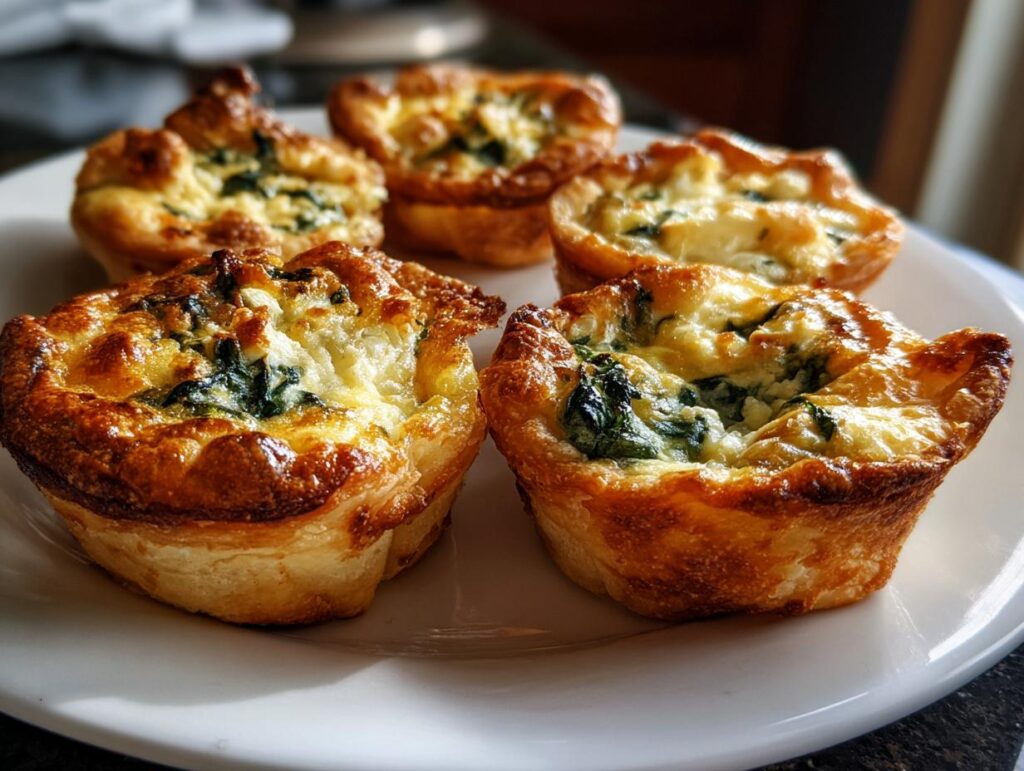 Mini Spinach and Feta Quiche Appetizers