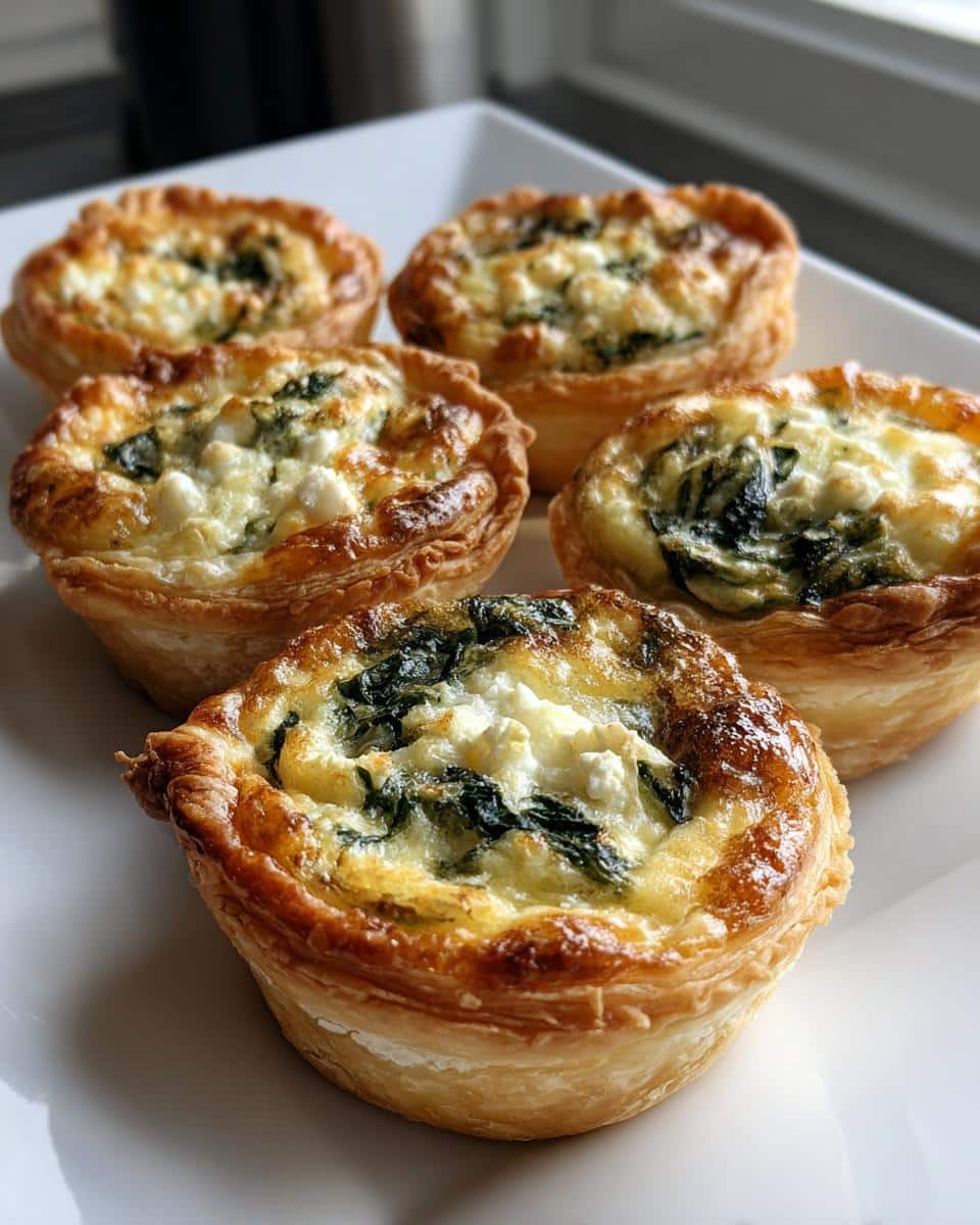 Mini Spinach and Feta Quiche Appetizers - detail 2