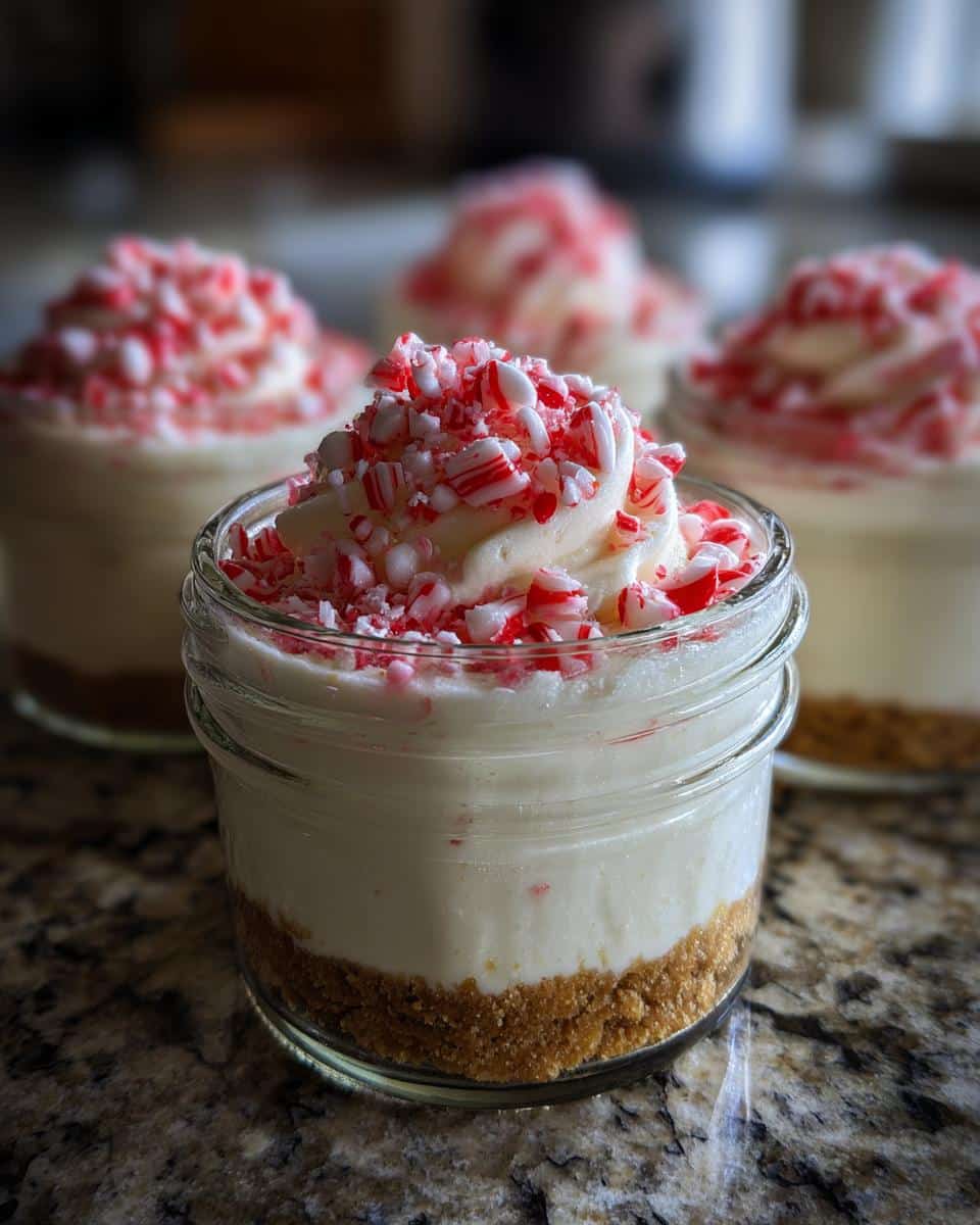 No-Bake Peppermint Cheesecake Jars - detail 1