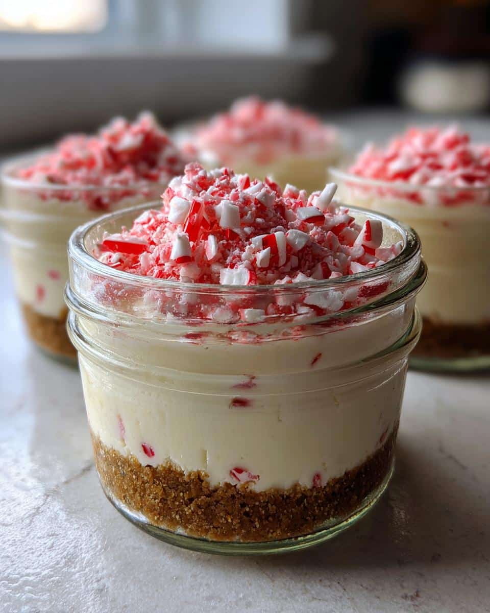 No-Bake Peppermint Cheesecake Jars - detail 2